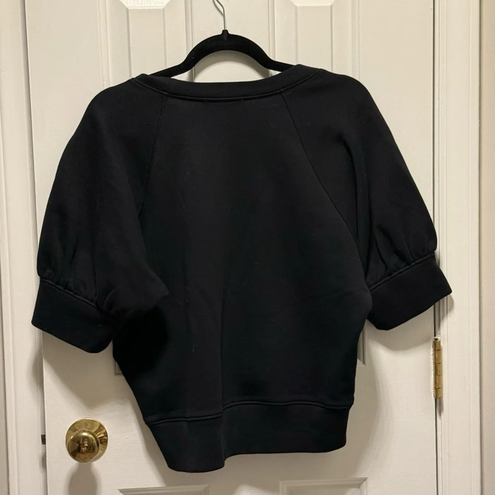 Frame Black Short Sleeve Sweatshirt Size Large - Picture 4 of 5